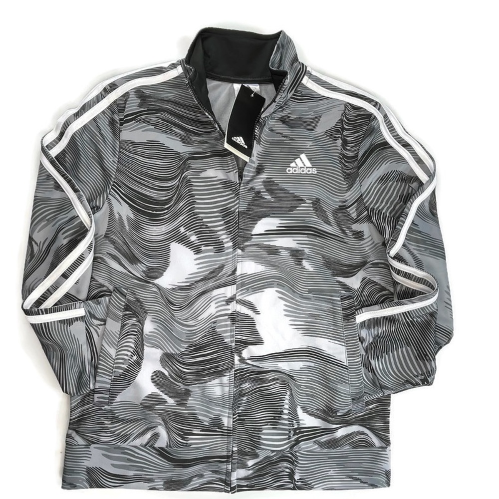 Adidas Camo Tricot Jacket Size Boys M (10/12)